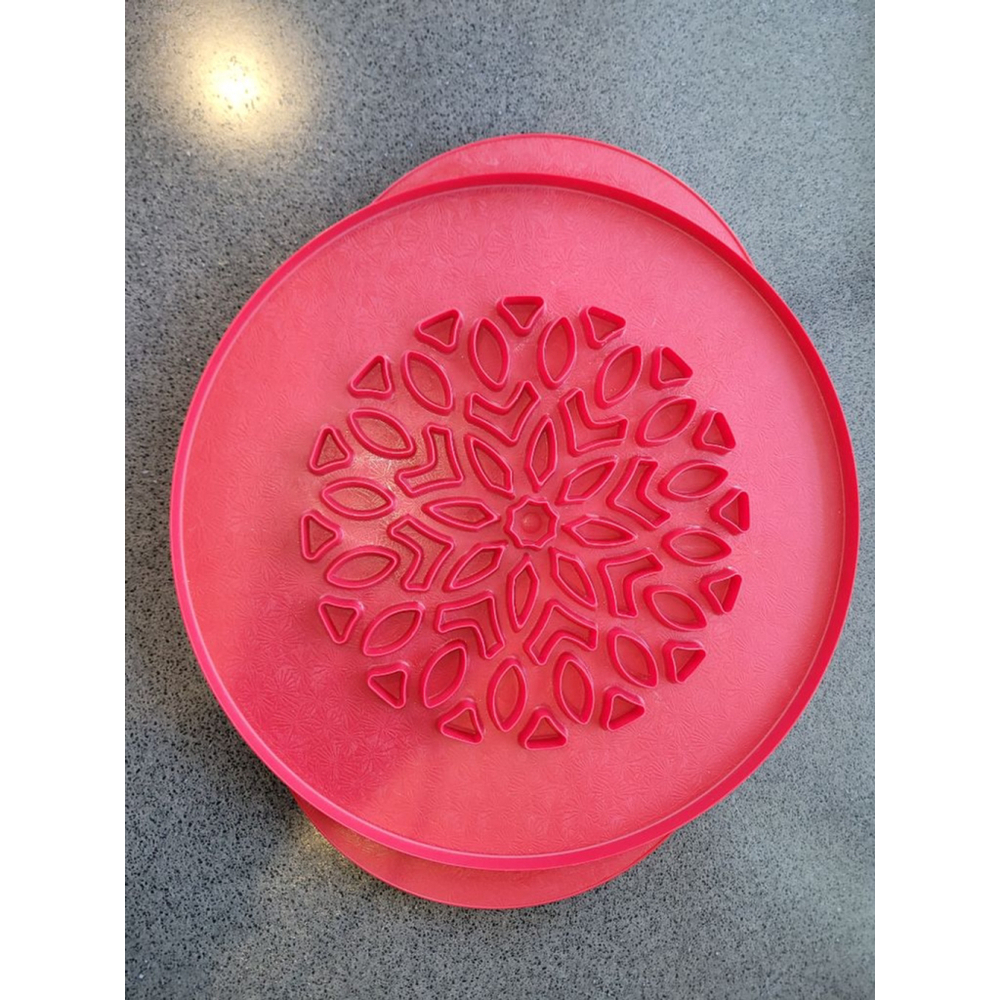 Nordic Ware Lattice Hearts Pie Top Cutter Set Red Plastic